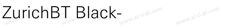 ZurichBT Black字体转换